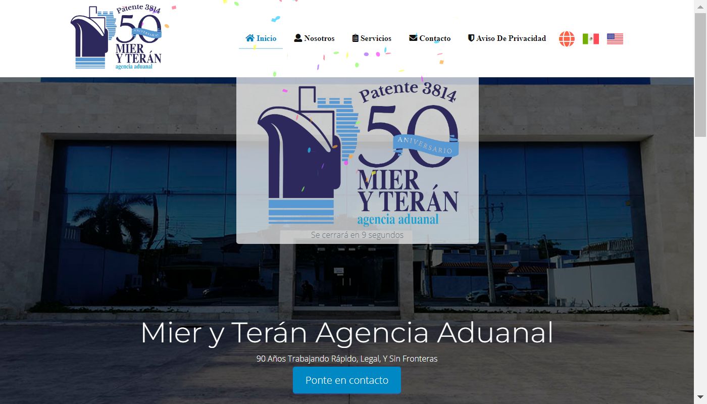 Screenshot de Agencia Aduanal Mier y Terán