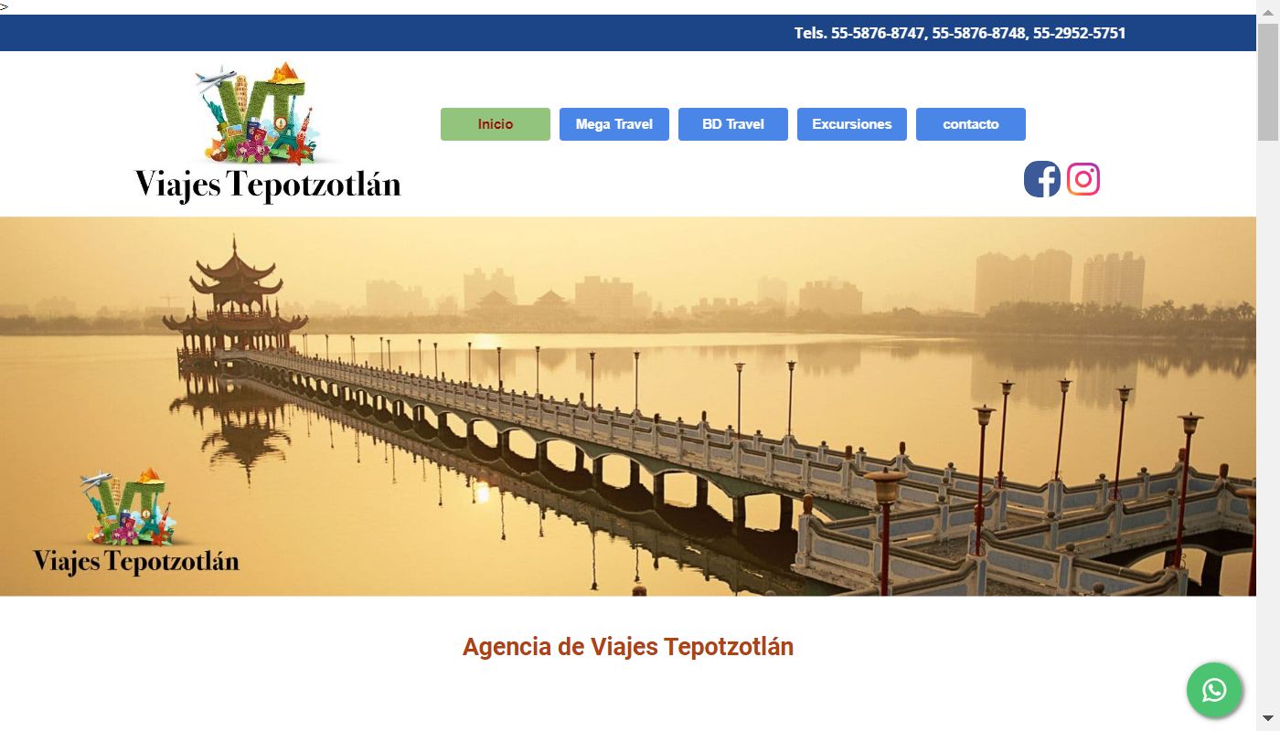Screenshot de Agencia de Viajes Tepotzotlán