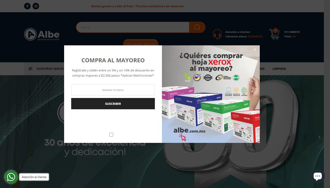 Screenshot de Albe Internacional