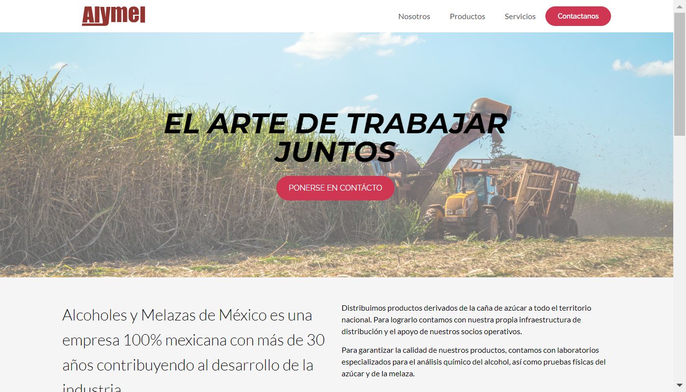 Screenshot de Alcoholes y Melazas de México
