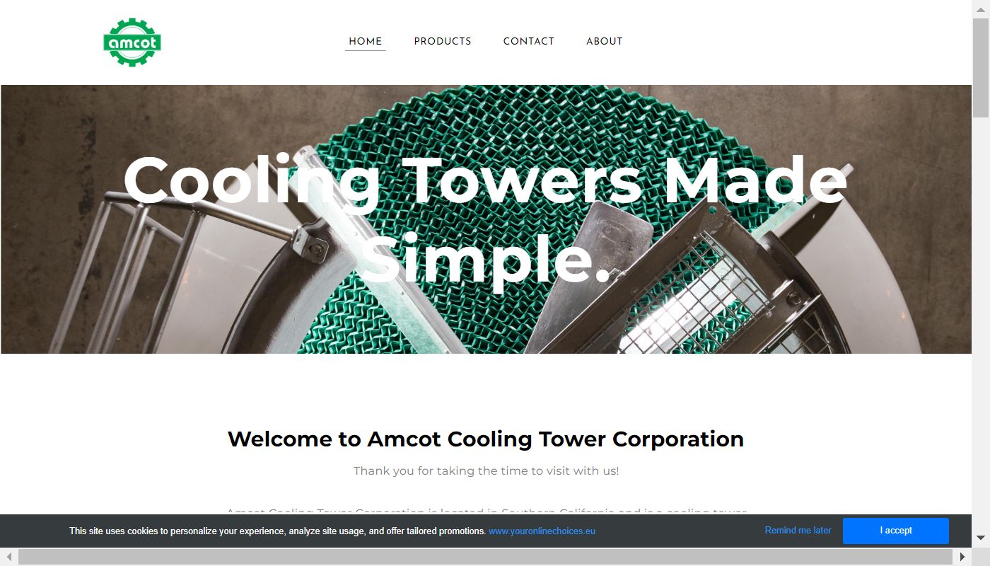 Screenshot de Amcot Cooling Tower Corp.