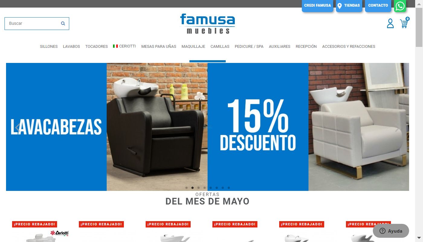 Screenshot de Famusa Muebles