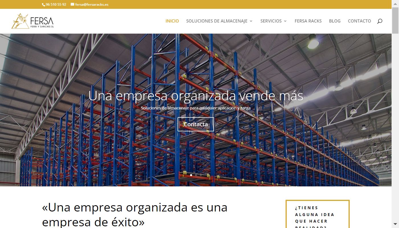 Screenshot de Fersa Racks Logystics