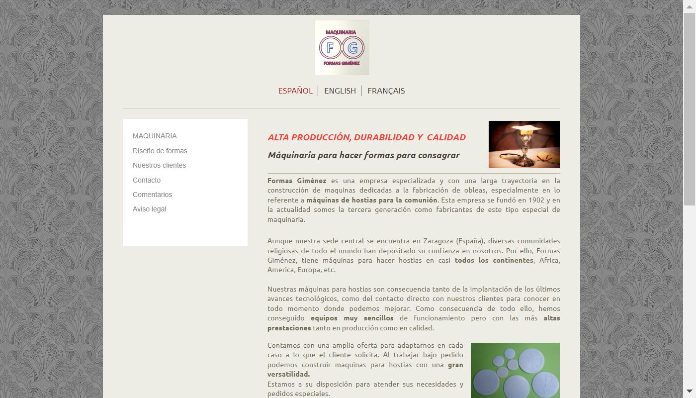 Screenshot de Formas Giménez