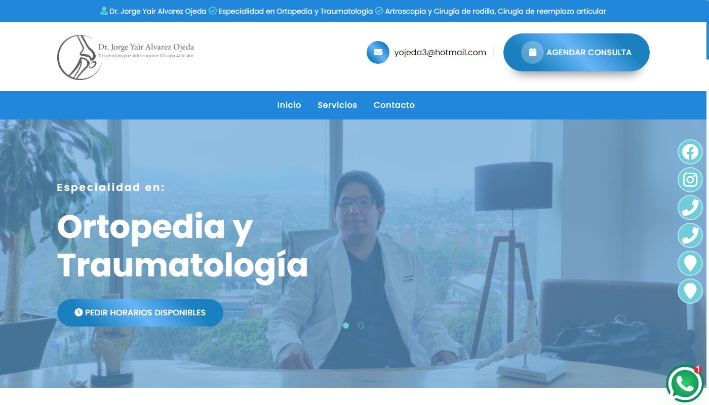 Screenshot de Ortopedia y Traumatología en CDMX Dr. Jorge Yair Álvarez Ojeda
