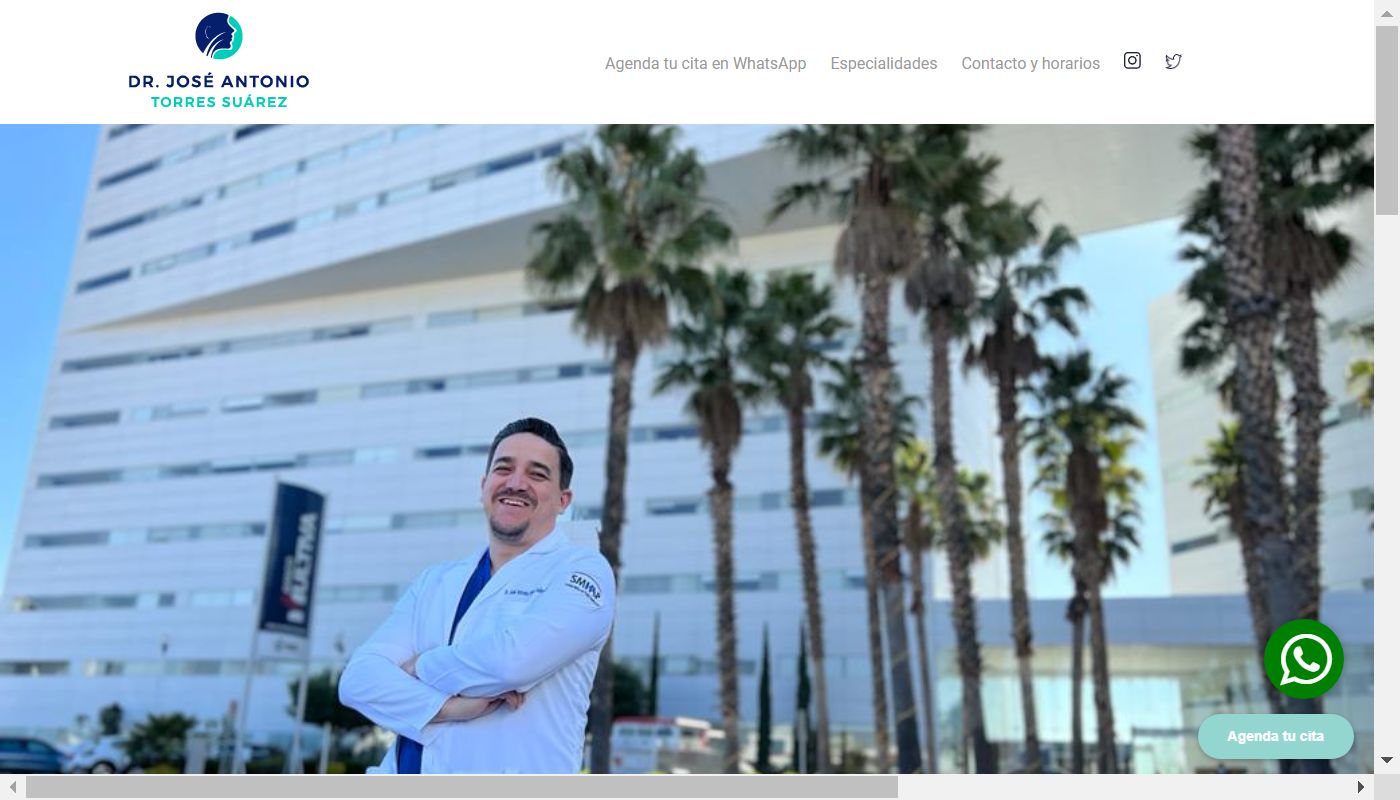 Screenshot de Otorrino en Puebla Dr. José Antonio Torres Suárez