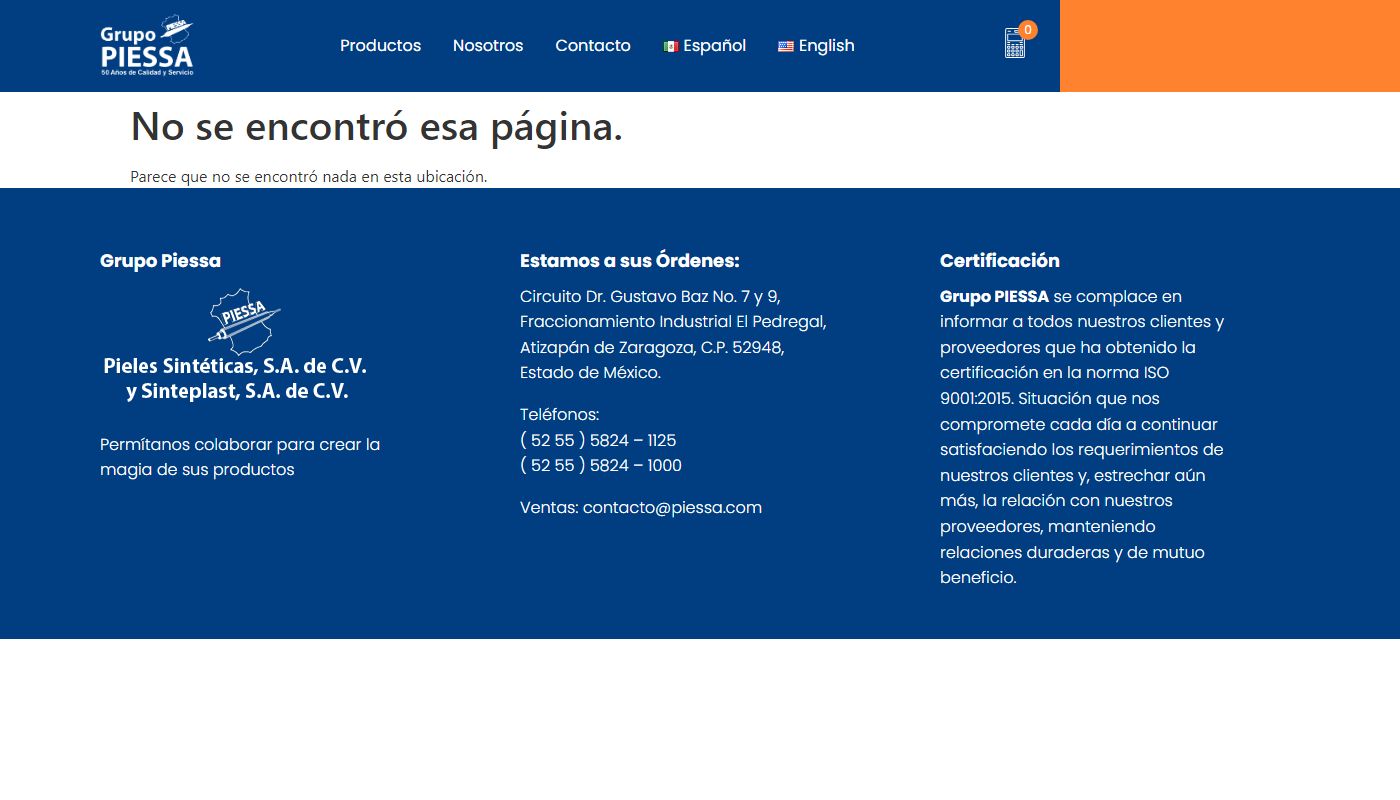 Página de Pieles Sintéticas
