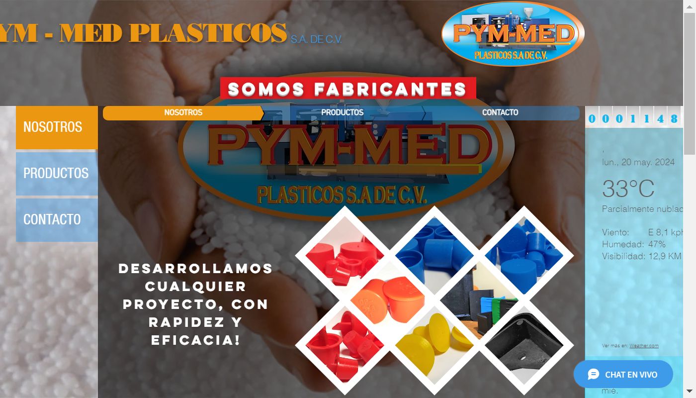 Screenshot de PYM-MED Plásticos